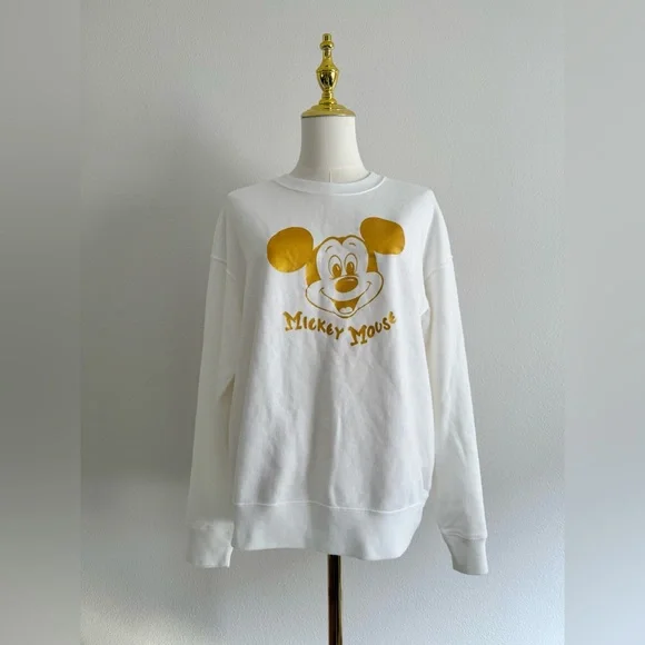 Uniqlo x Mickey Mouse Mickey Shines Long-Sleeve Sweatshirt Crewneck Sz M - Picture 5 of 7